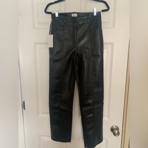 Aritzia Black Leather Pants